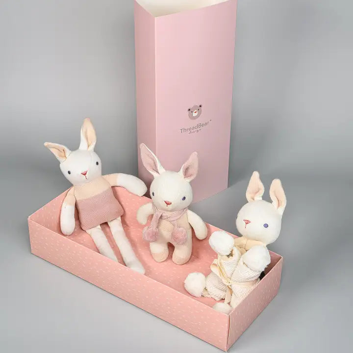 Cream Bunny Organic Toy Gift Set