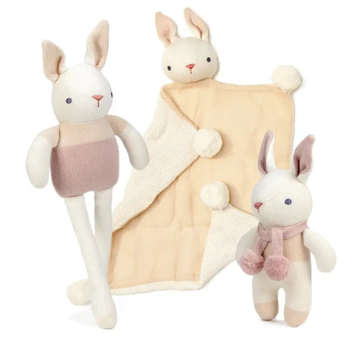 Cream Bunny Organic Toy Gift Set
