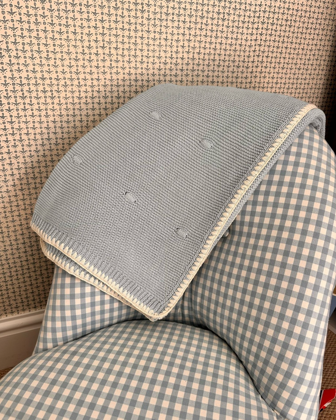 Ramona - Organic Cotton Knitted Blanket - Ocean