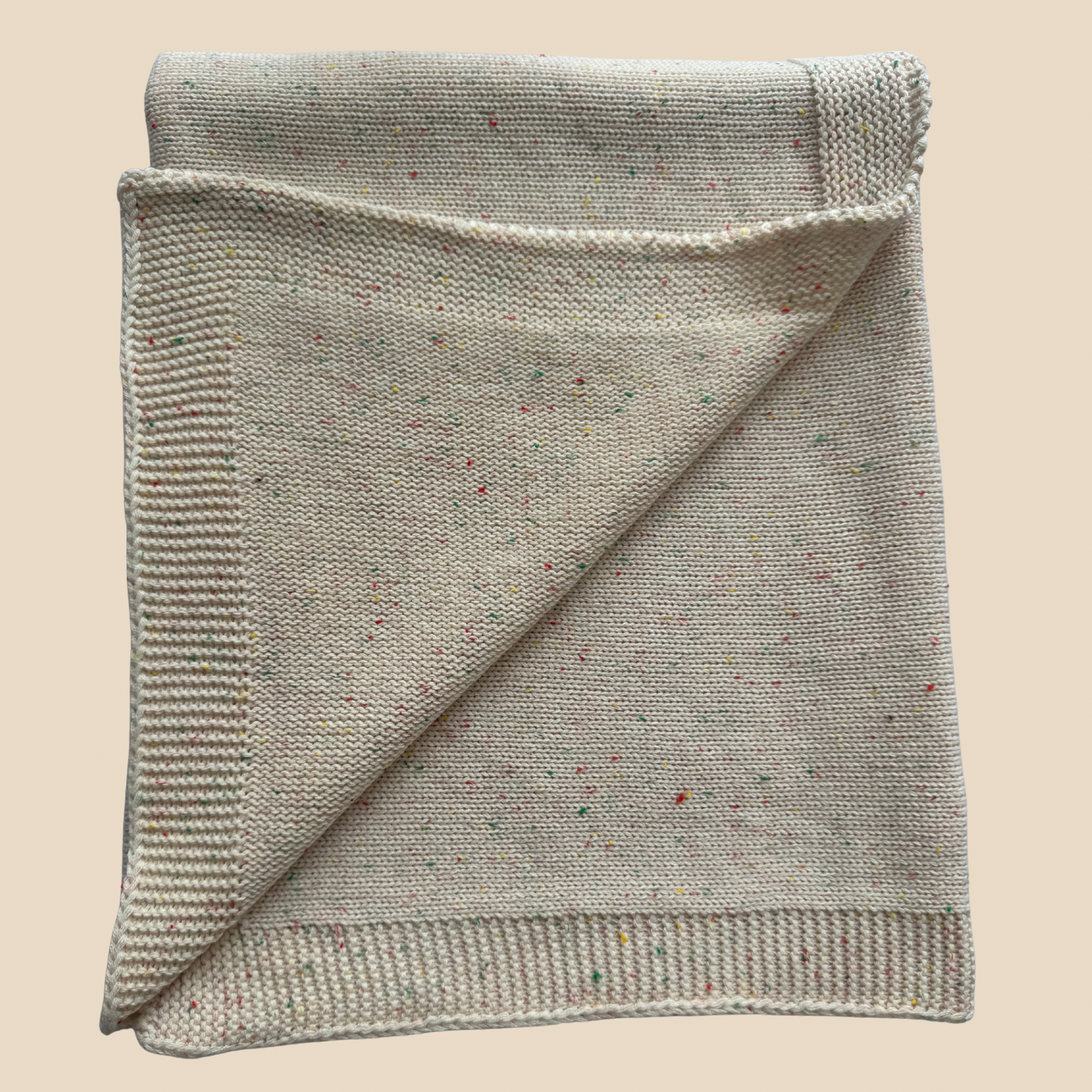Pablo - Essentials Collection - Organic Cotton Knitted Blanket - Confetti Ivory