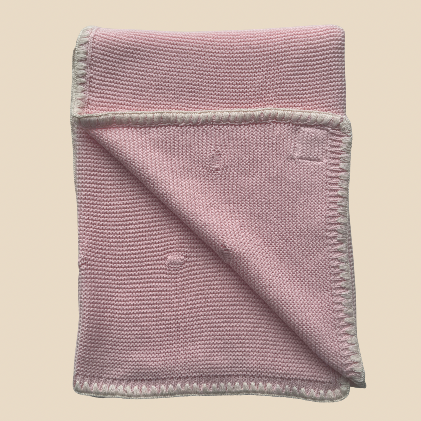 Ramona - Organic Cotton Knitted Blanket - Peony