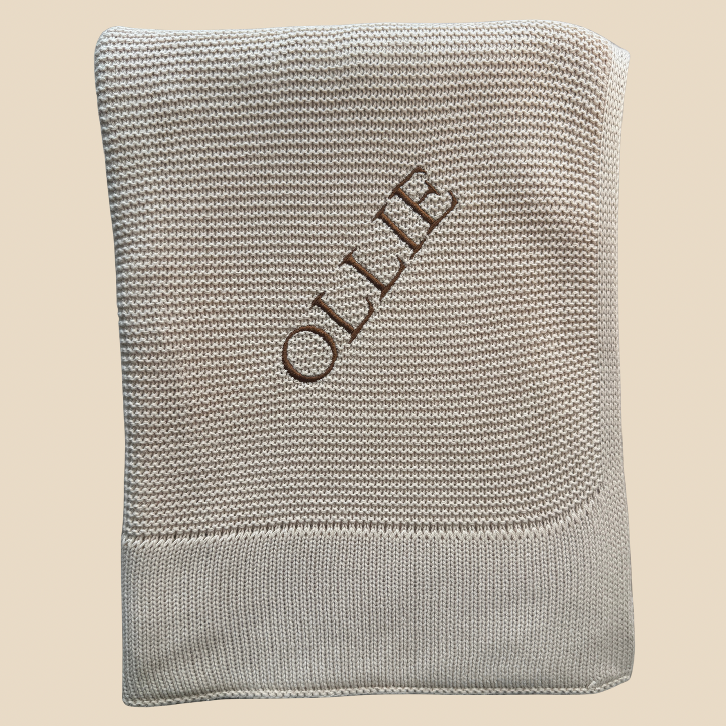 Arely - Personalized Blanket & Snuggler Gift Set - Oatmeal