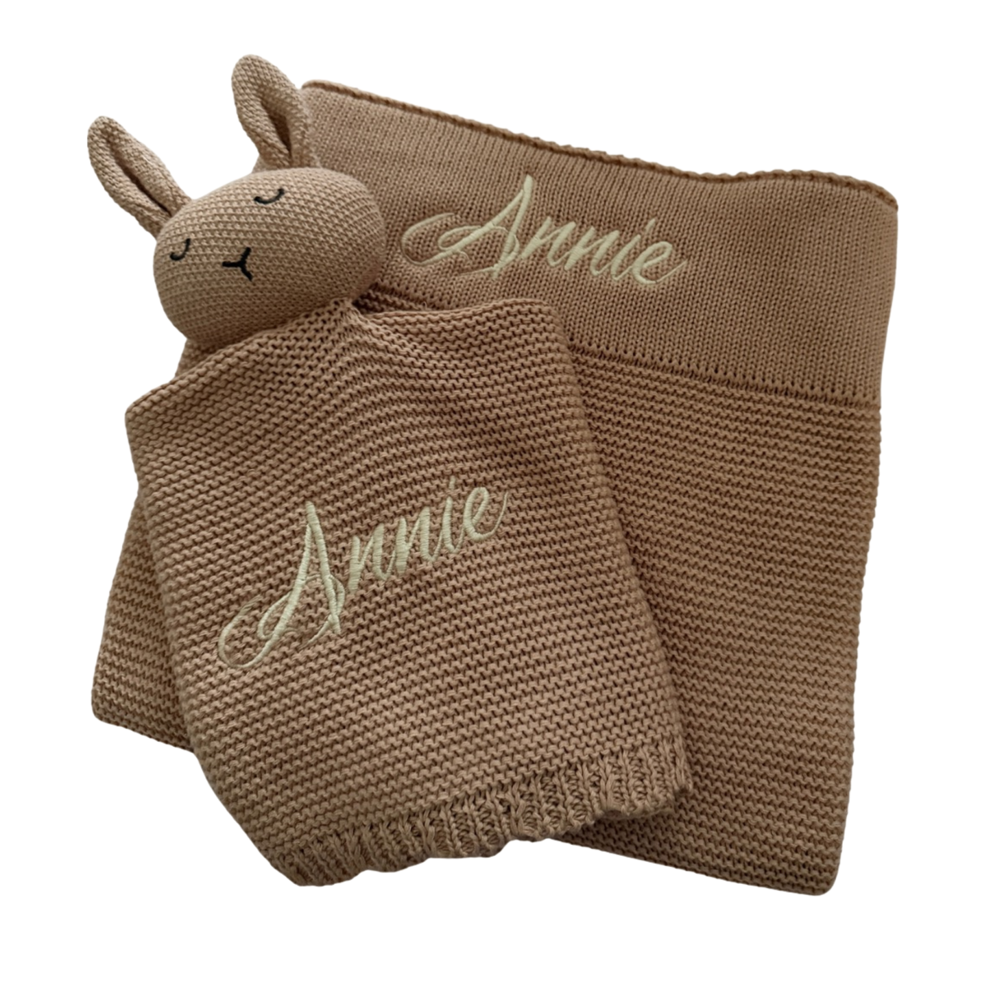 Arely - Organic Cotton Knitted Bunny Snuggler - Rose