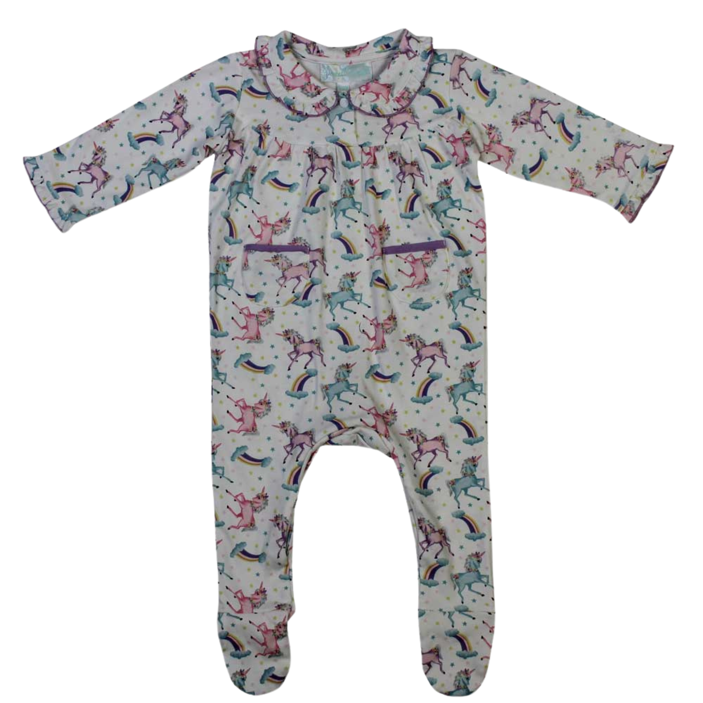 Teddy Bear Wearing Unicorn Print Dress