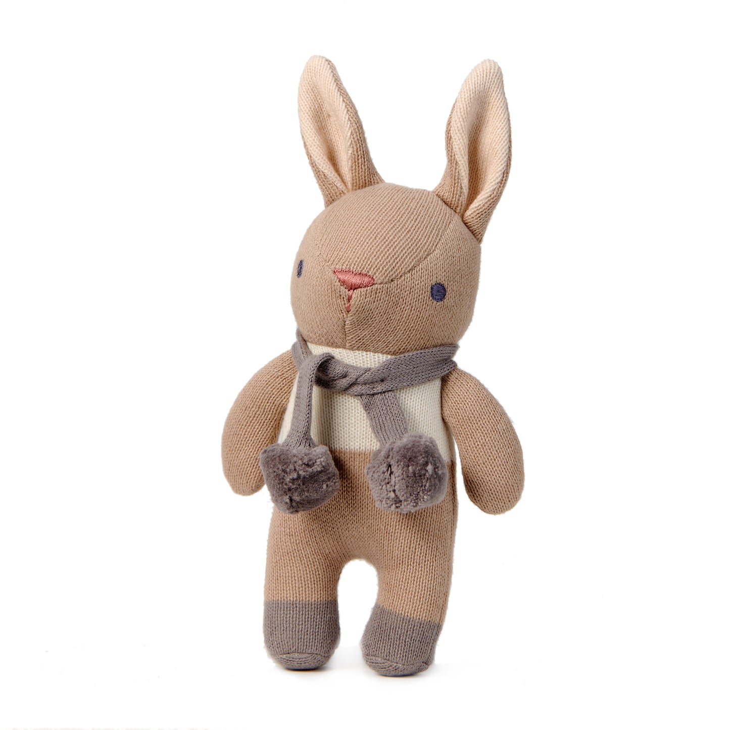 Bunny Taupe Gift Set - Organic Rattle & Comforter