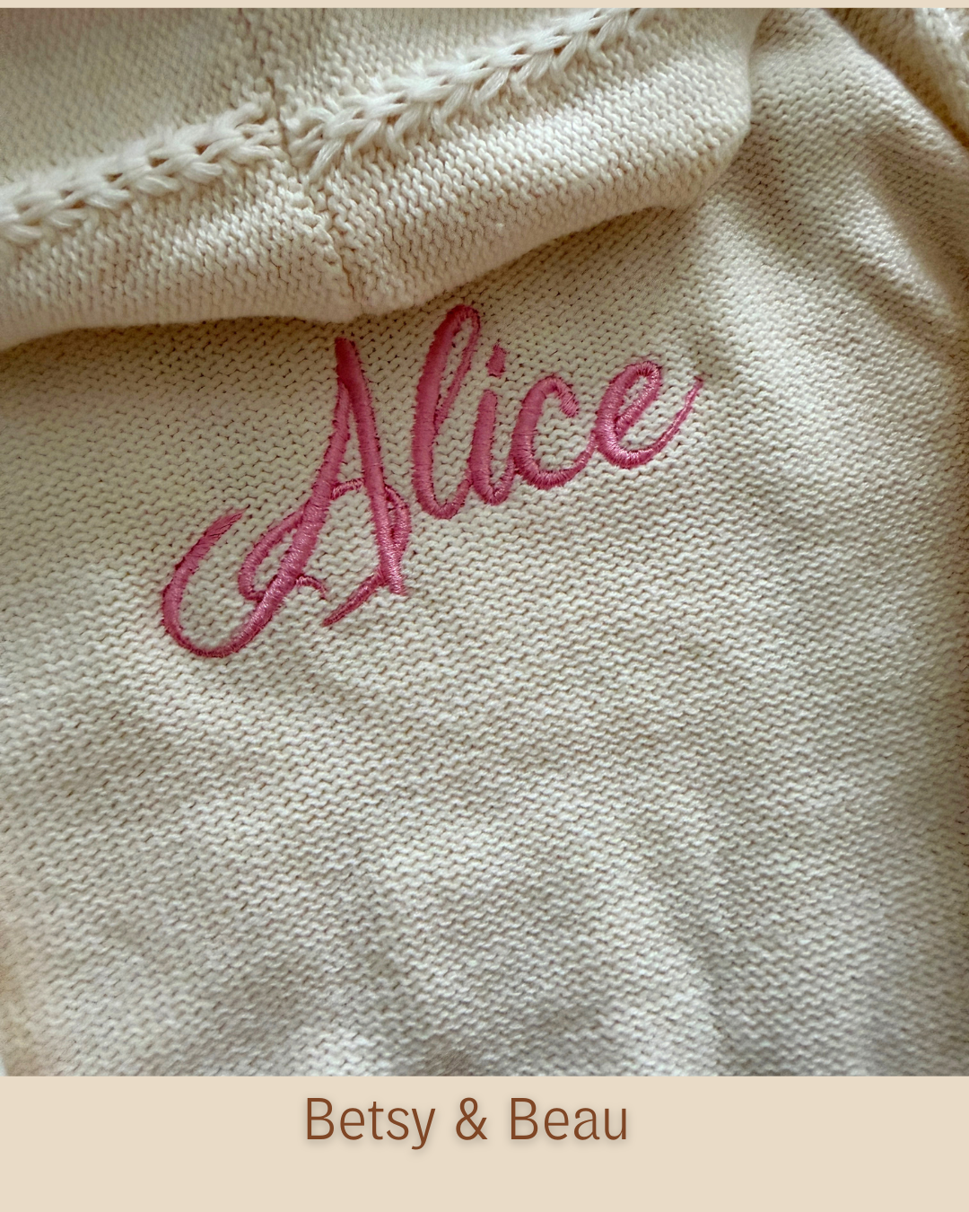 Personalised Cable Knit Cotton Hoodie - French Cream