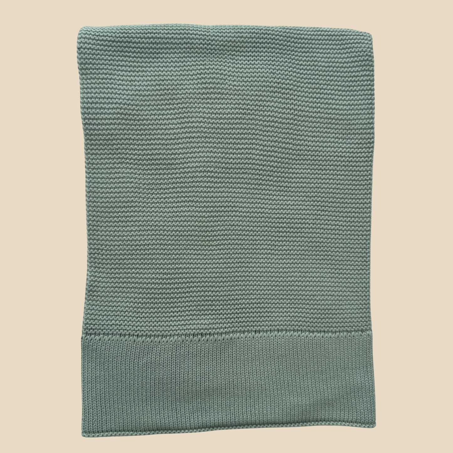 Arely - Organic Cotton  Knitted Blanket - Sage