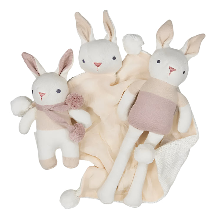 Cream Bunny Organic Toy Gift Set