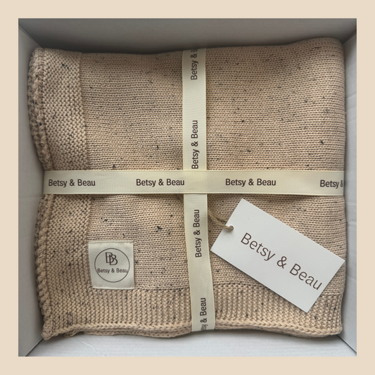 Pablo - Signature Collection - Organic Cotton Knitted Blanket - Speckled Stone