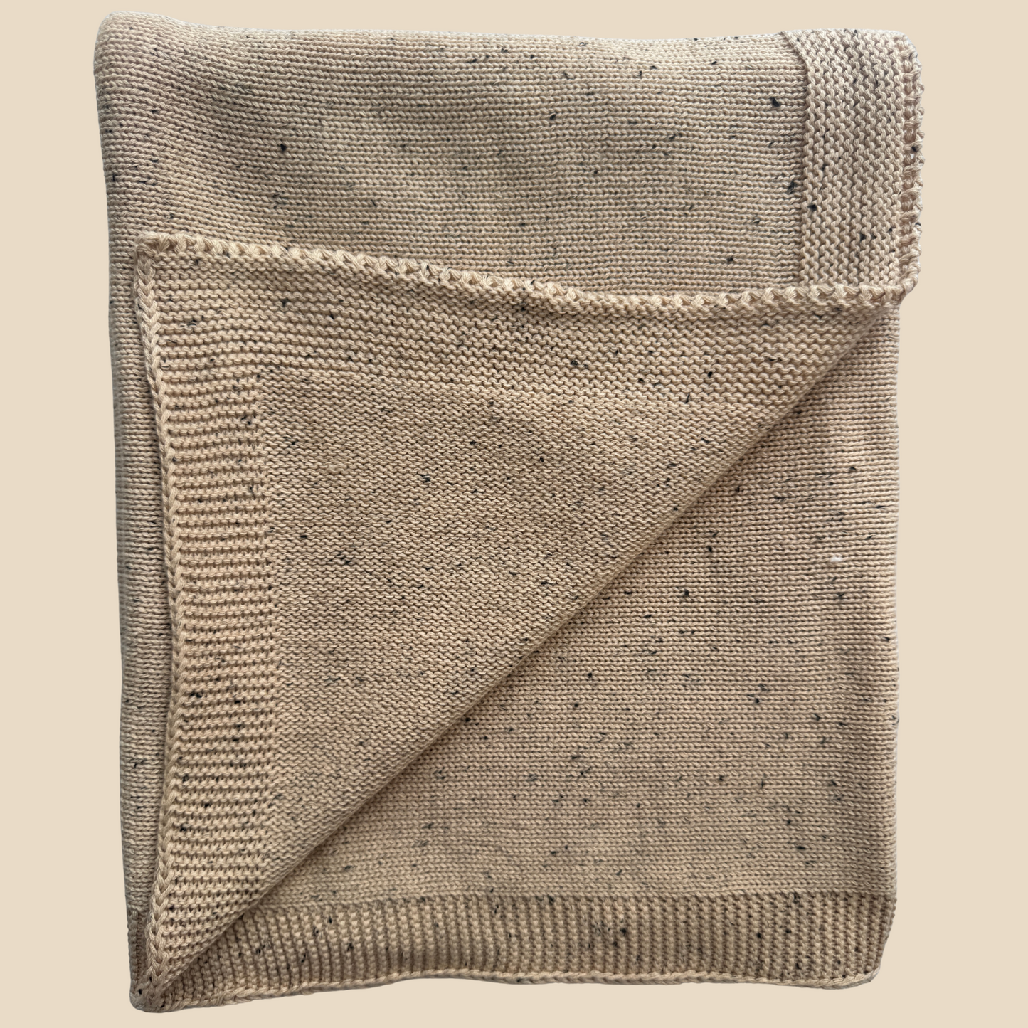 Pablo - Signature Collection - Organic Cotton Knitted Blanket - Speckled Stone