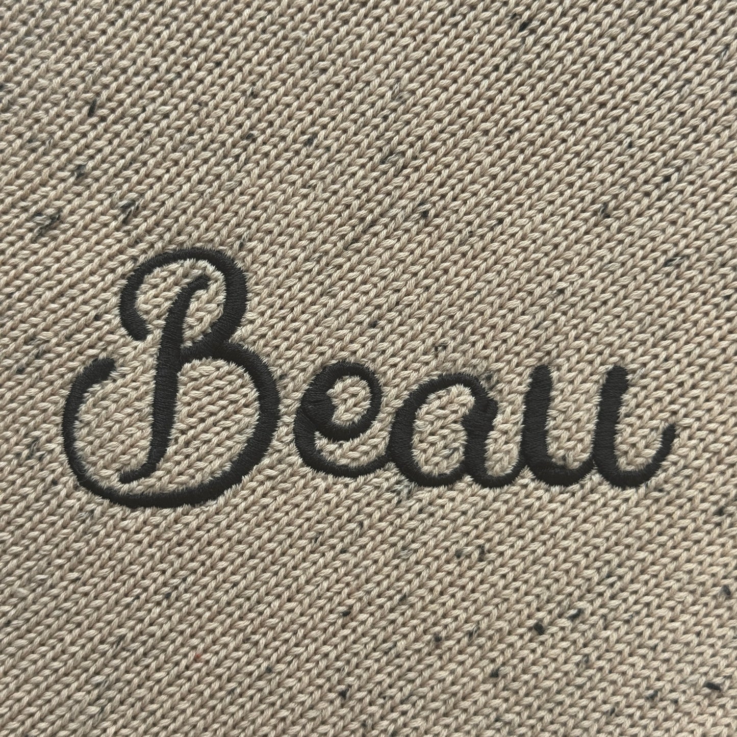 Pablo - Signature Collection - Personalized Organic Cotton Knitted Blanket - Speckled Stone