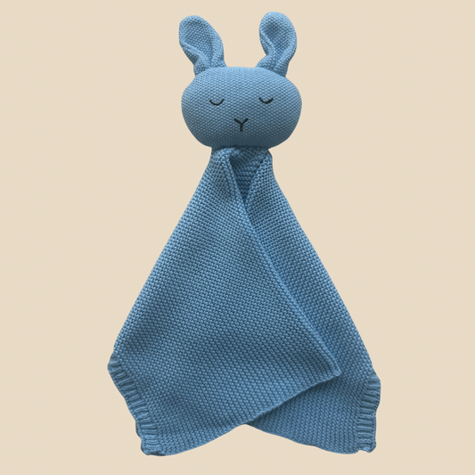 Arely - Organic Cotton Knitted Bunny Snuggler - Sapphire