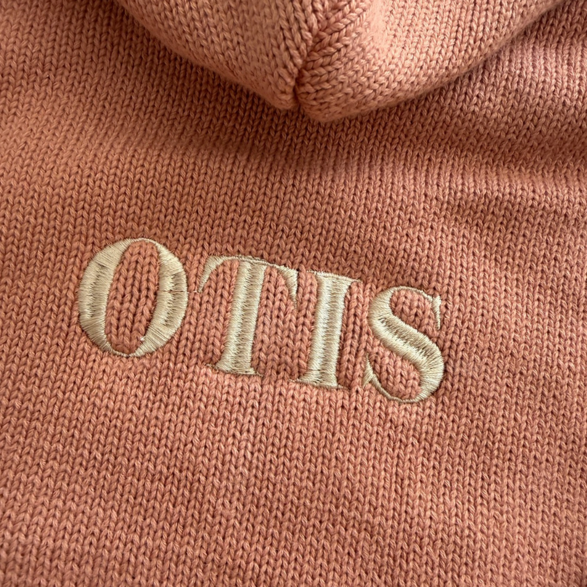 Personalised Everyday Knit Hoodie - 100% Cotton - Chestnut