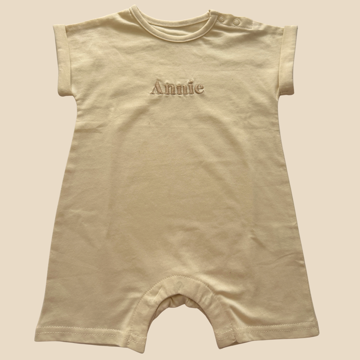 Organic Cotton Baby Grow – Soft, Practical & Personalised -  Grey Marl