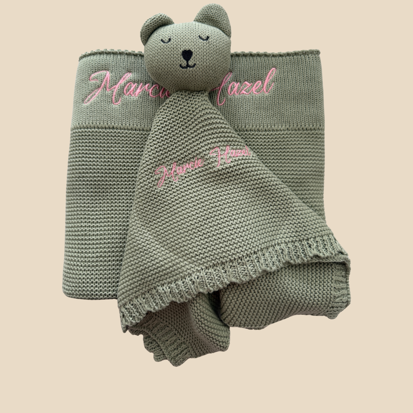 Arely - Personalised Blanket & Snuggler Gift Set - Sage