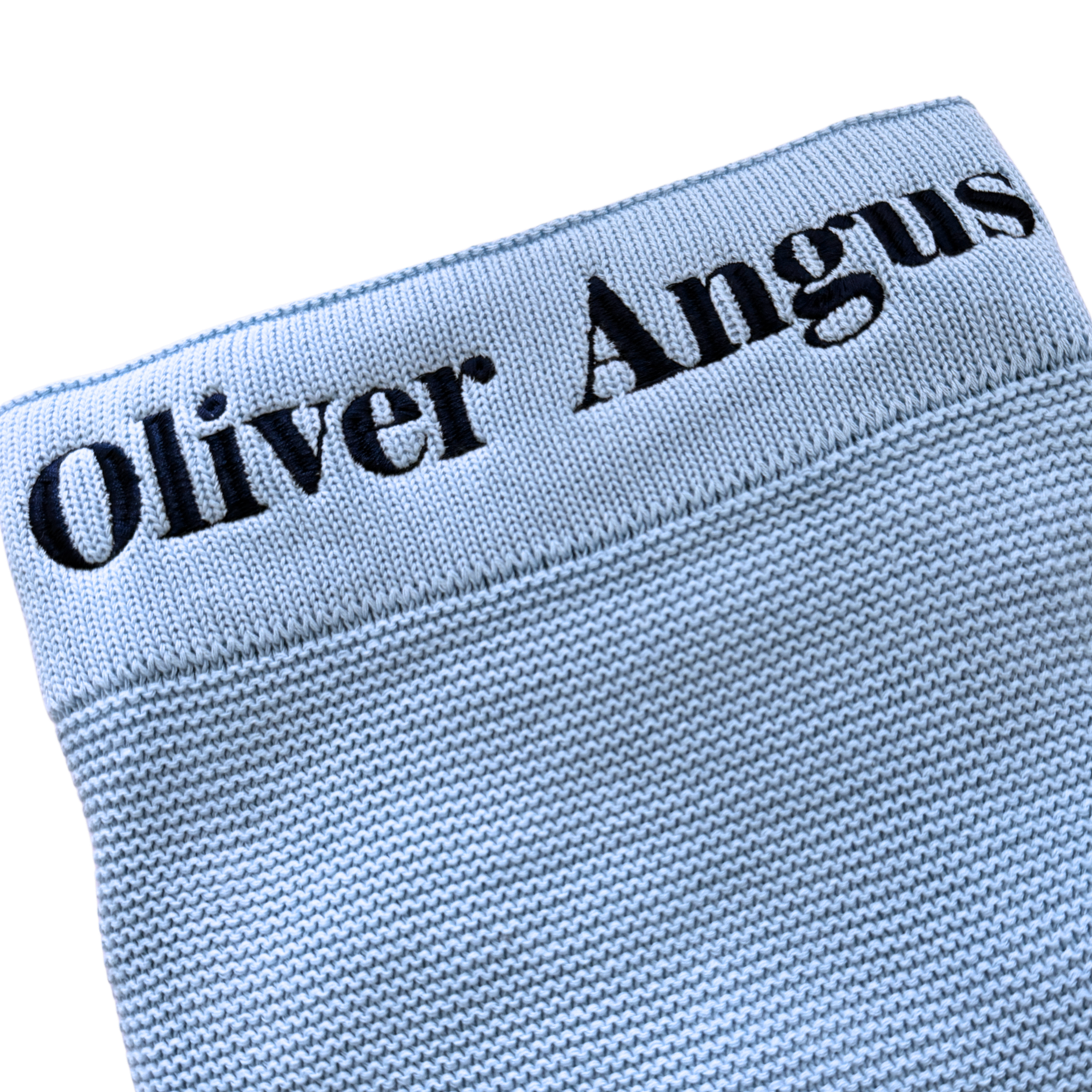 Arely - Organic Cotton Personalised Knitted Blanket - Sapphire