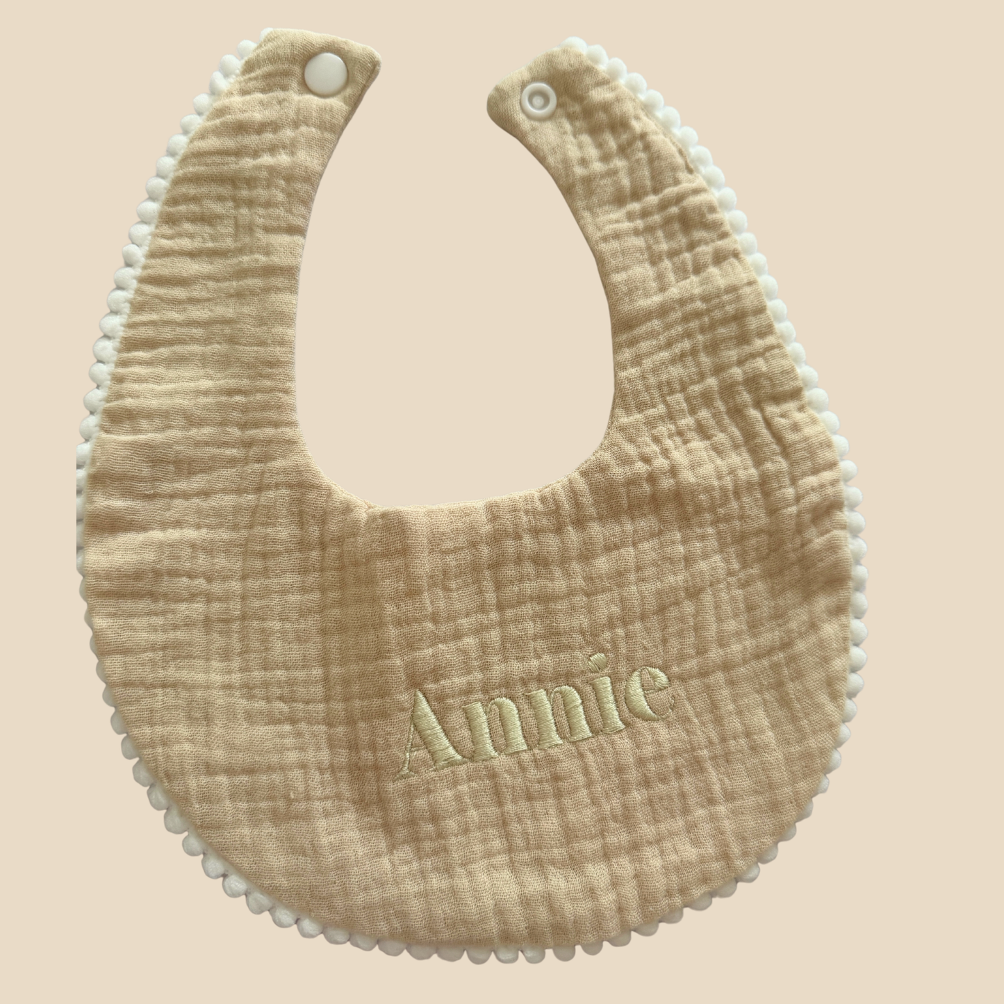 Organic Cotton Baby Bib - Ivory