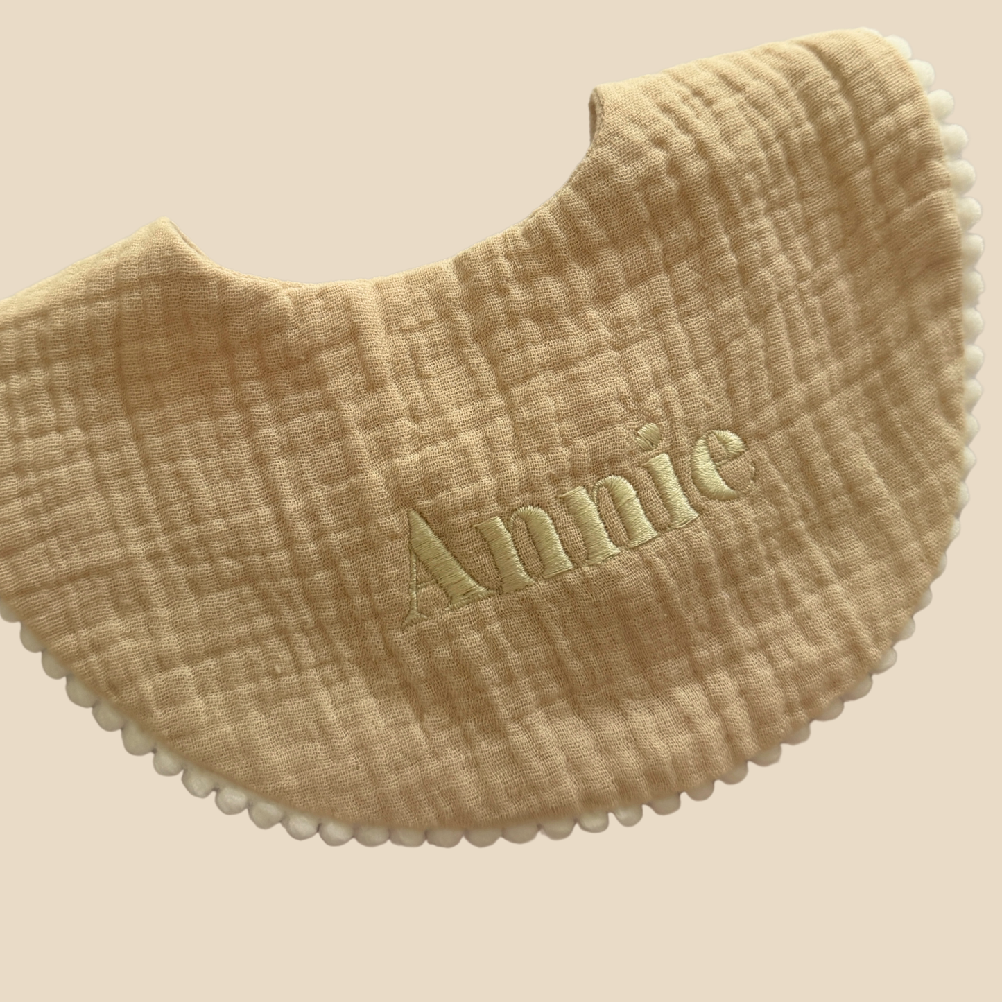 Organic Cotton Baby Bib - Ivory