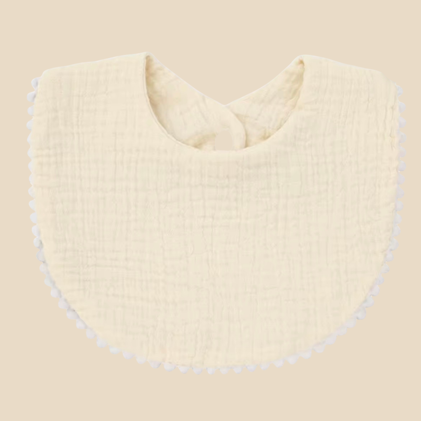 Organic Cotton Baby Bib - Ivory