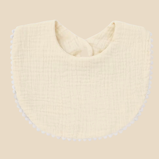 Organic Cotton Baby Bib - Ivory
