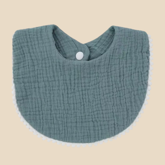 Organic Cotton Baby Bib - Ocean Sage