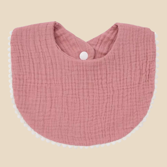 Organic Cotton Baby Bib - Sweet Pea