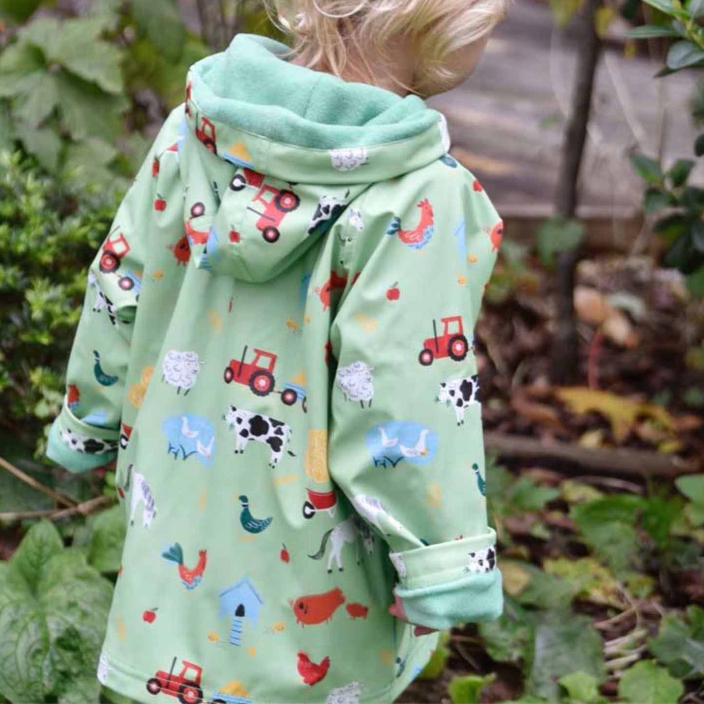 Farmyard Print Raincoat