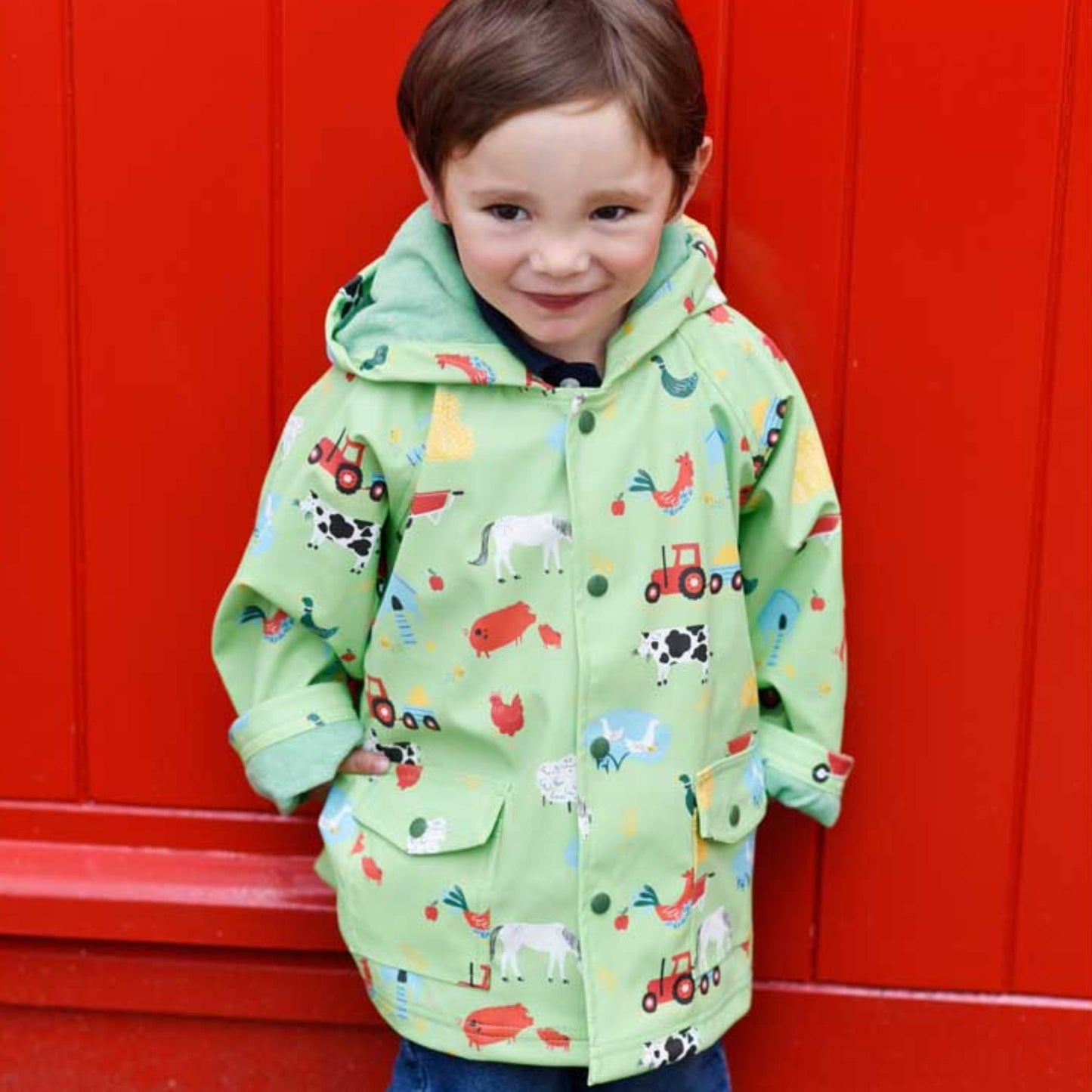 Farmyard Print Raincoat