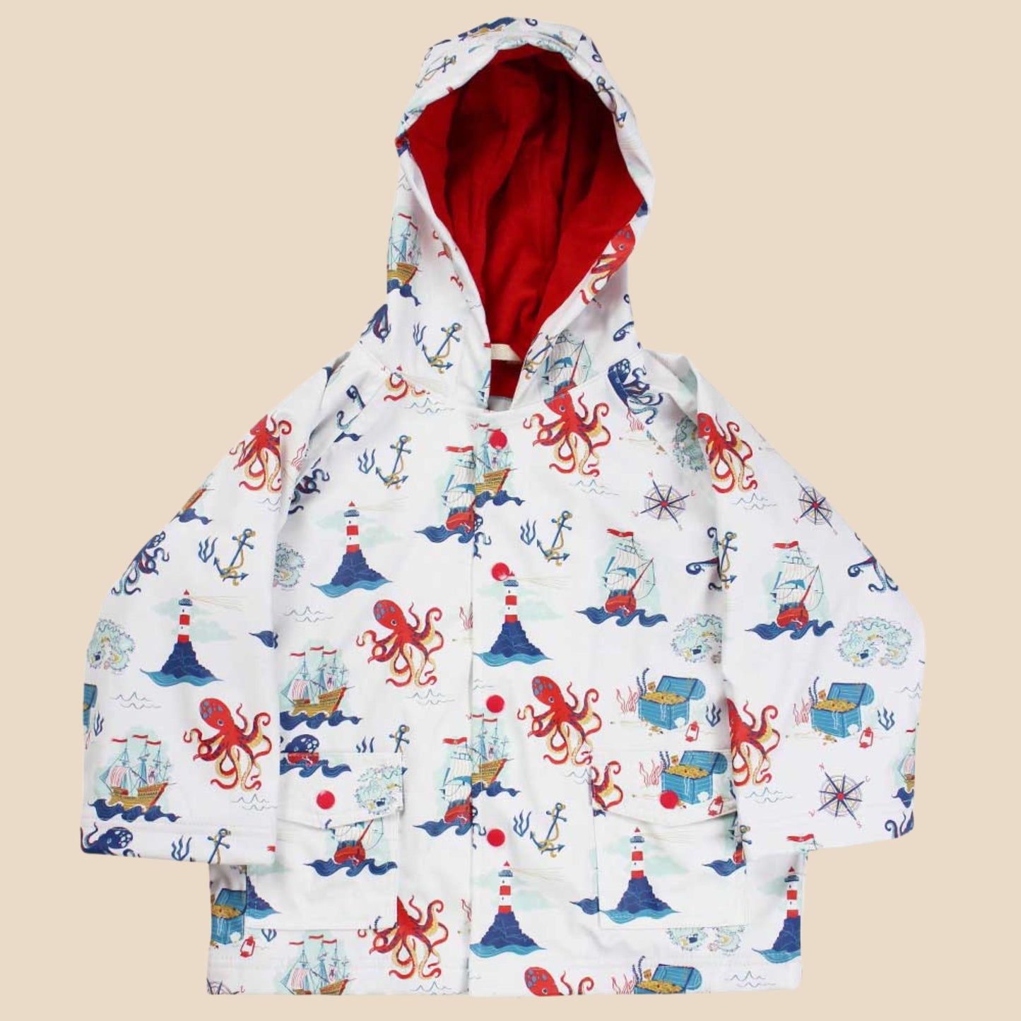 High Seas Print Raincoat