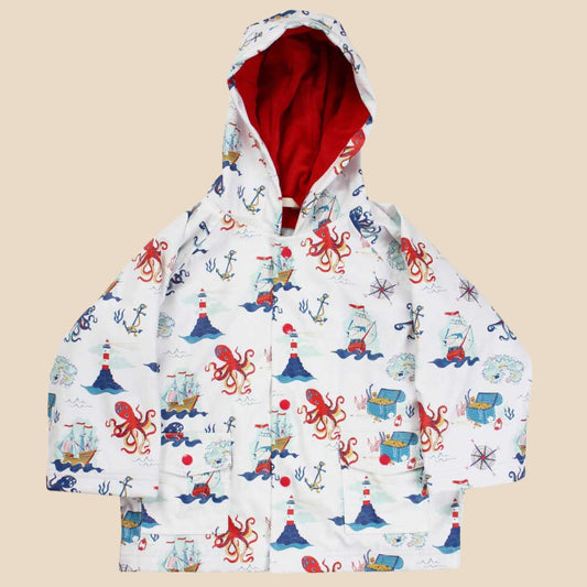 High Seas Print Raincoat