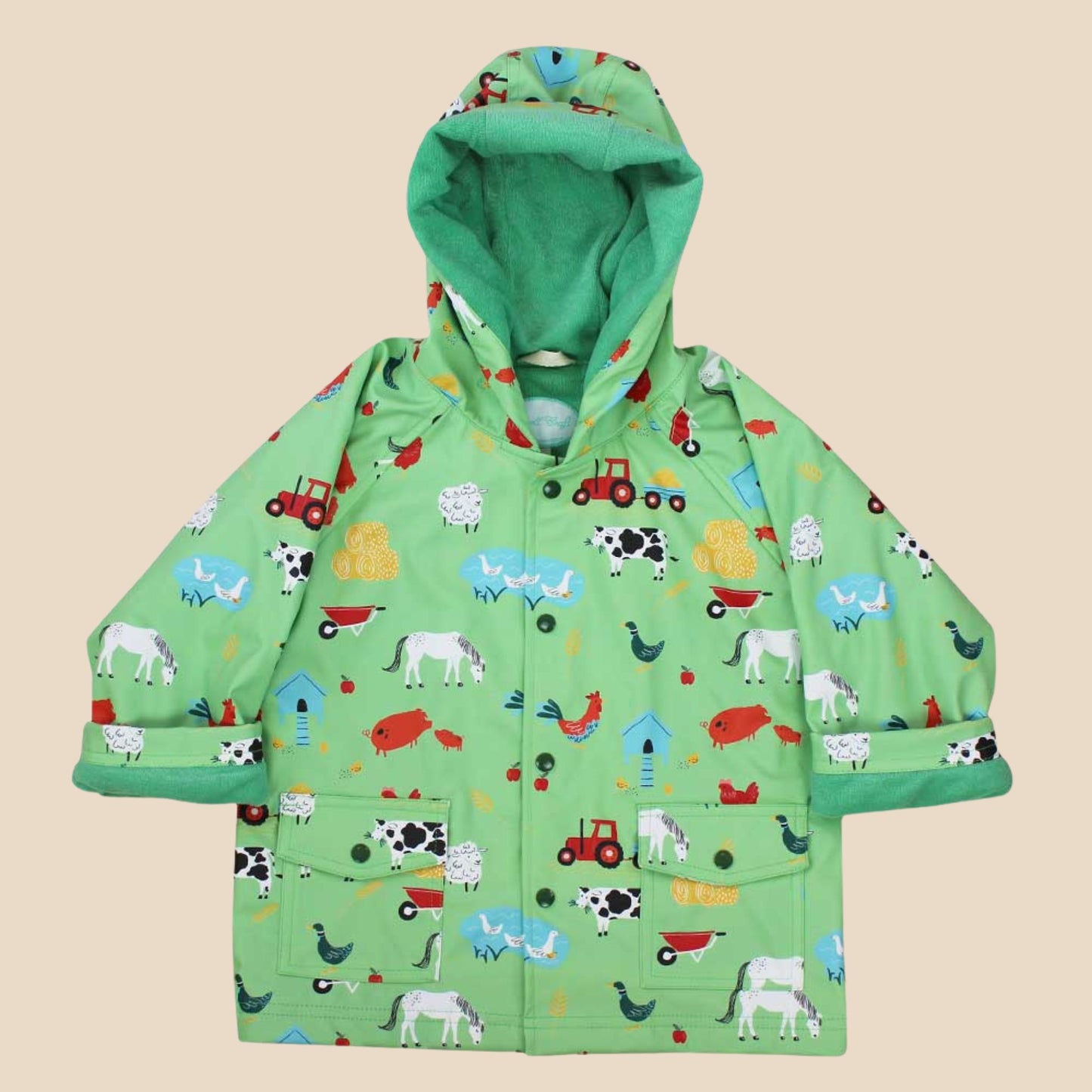 Farmyard Print Raincoat