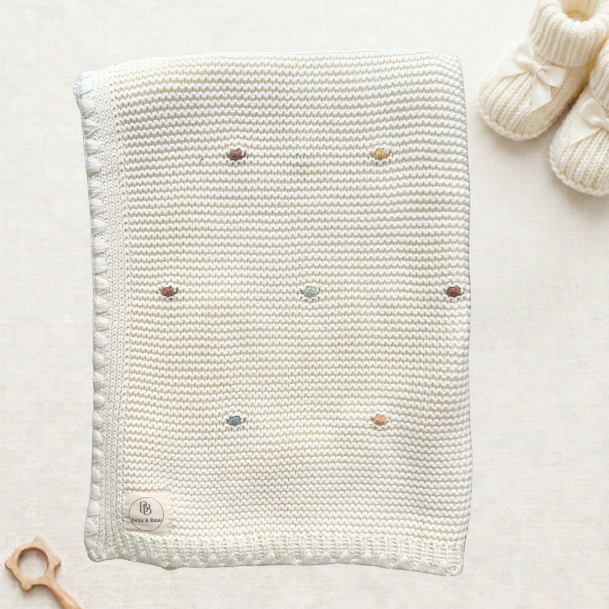 Dulce - Luxury Organic Cotton Blanket - Ivory