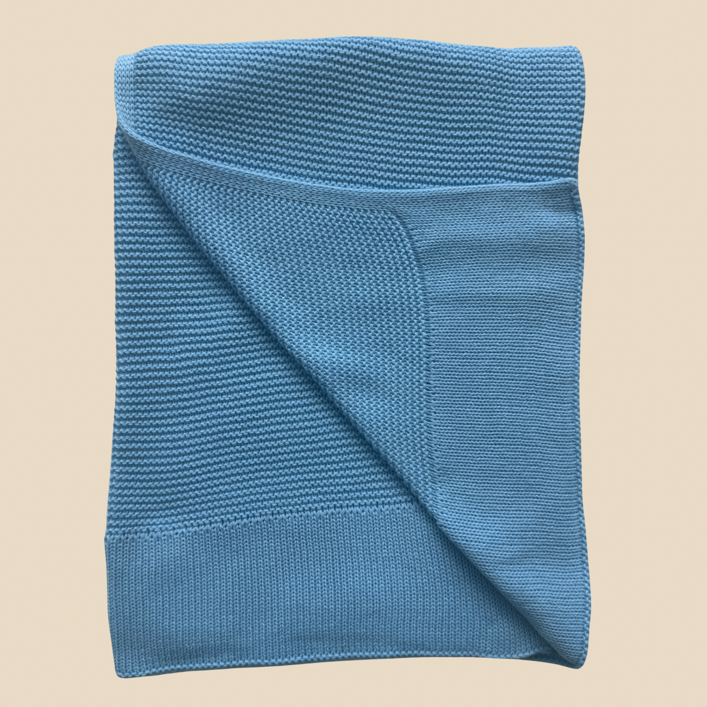 Arely - Organic Cotton Personalised Knitted Blanket - Sapphire