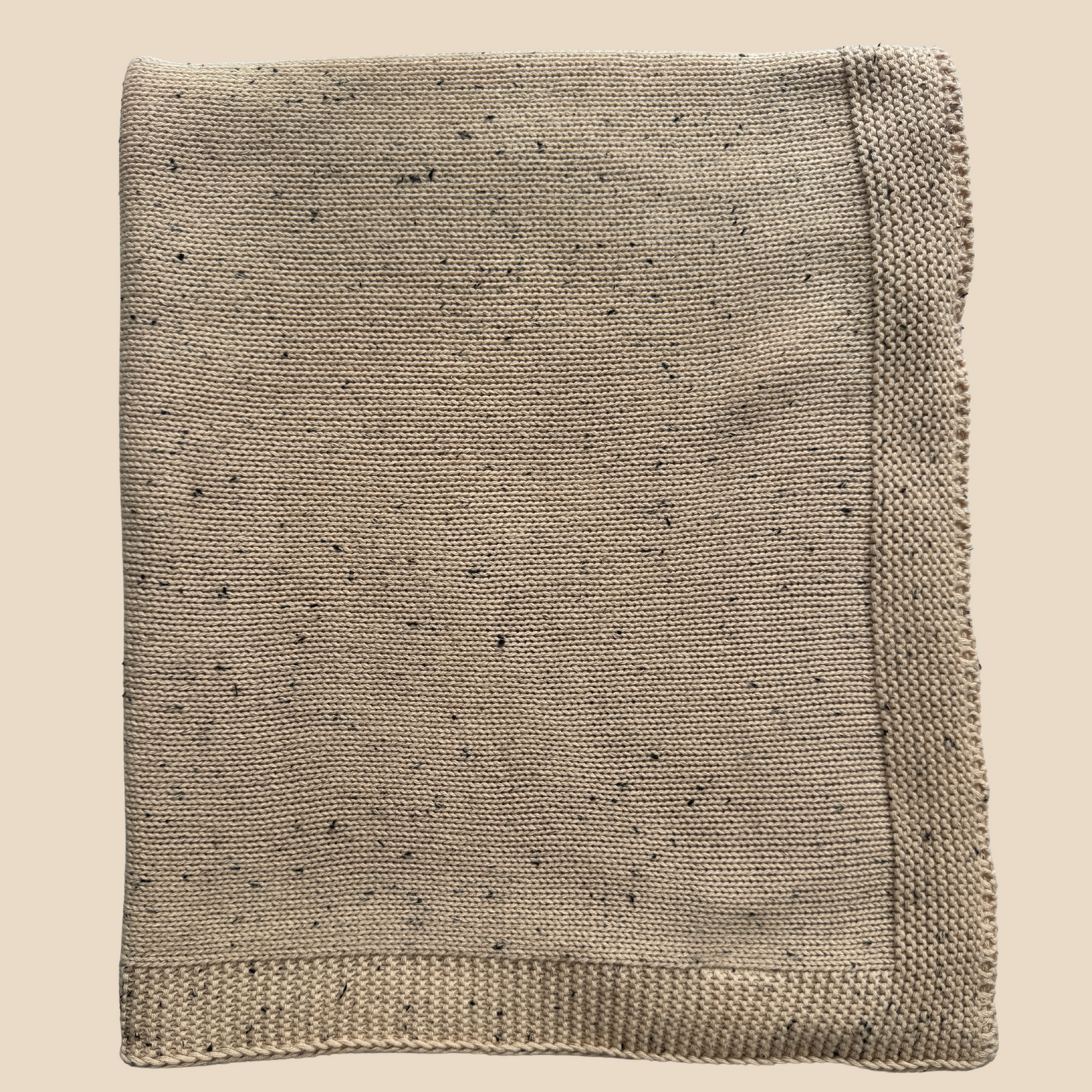 Pablo - Signature Collection - Organic Cotton Knitted Blanket - Speckled Stone