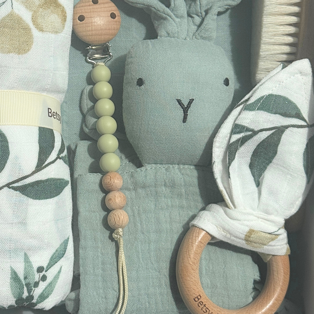 Personalised Eucalyptus Dreams Newborn Gift Set - Luxury Baby Box