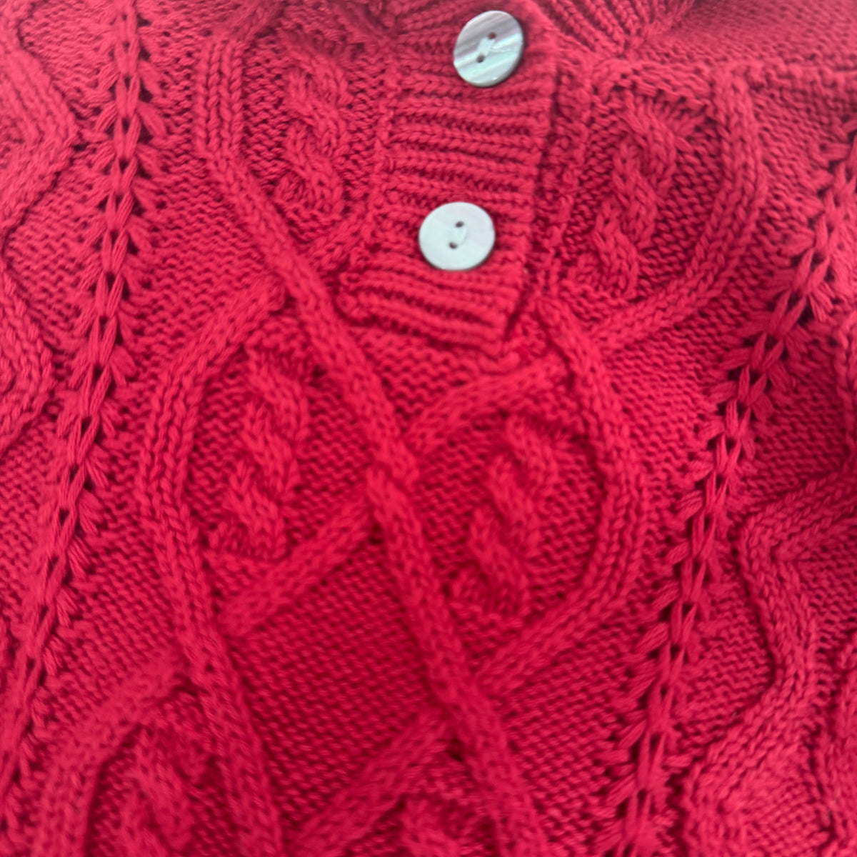 Personalised Cable Knit Hoodie - 100% Cotton - Vintage Ruby