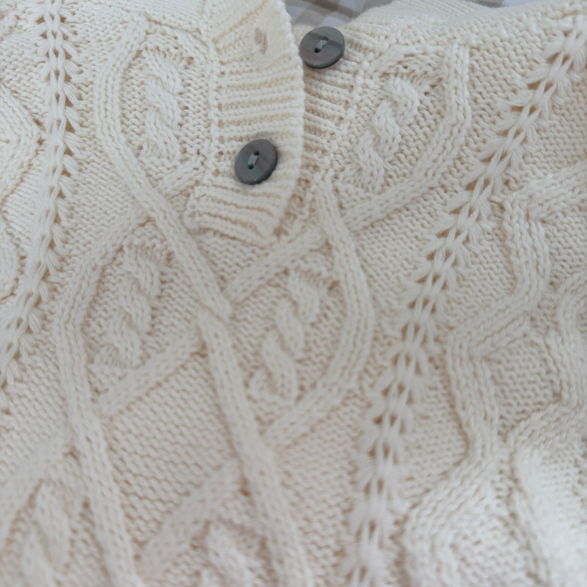 Personalised Cable Knit Hoodie - 100% Cotton - Cotton Cream
