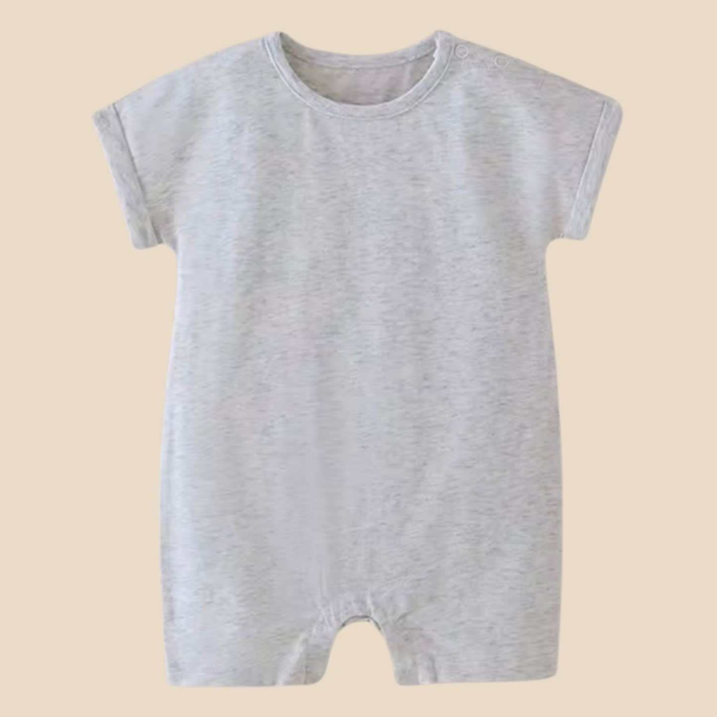 Organic Cotton Baby Grow – Soft, Practical & Personalised -  Grey Marl