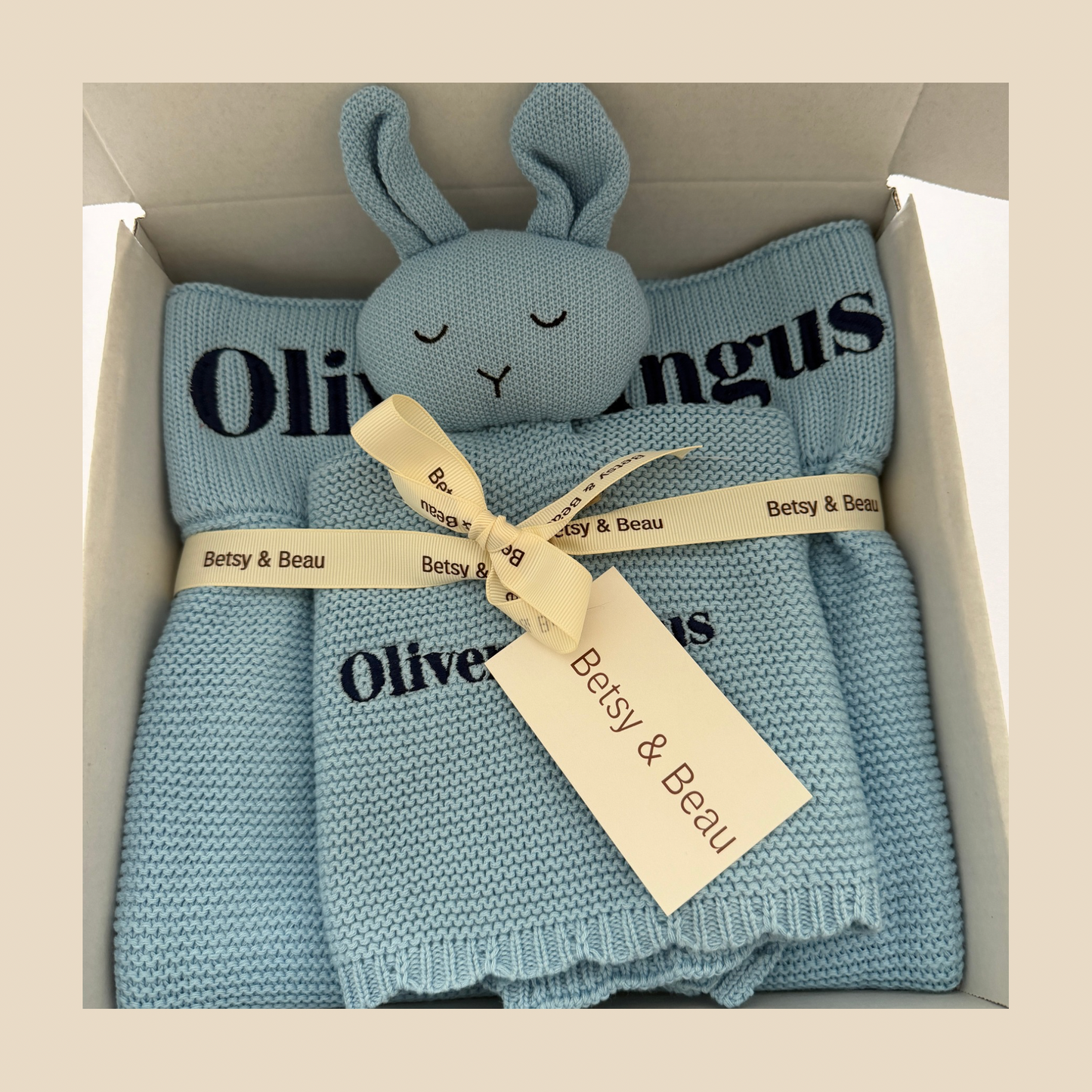 Arely - Personalised Blanket & Snuggler Gift Set - Sapphire