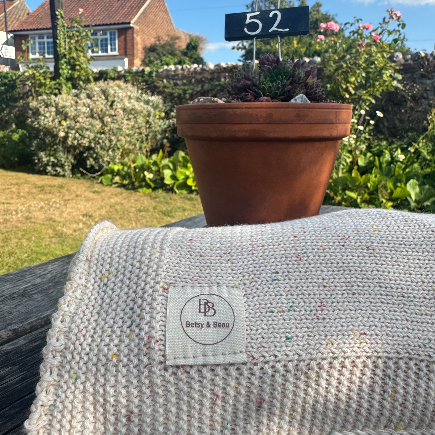 Pablo - Signature Collection - Organic Knitted Blanket - Confetti Ivory