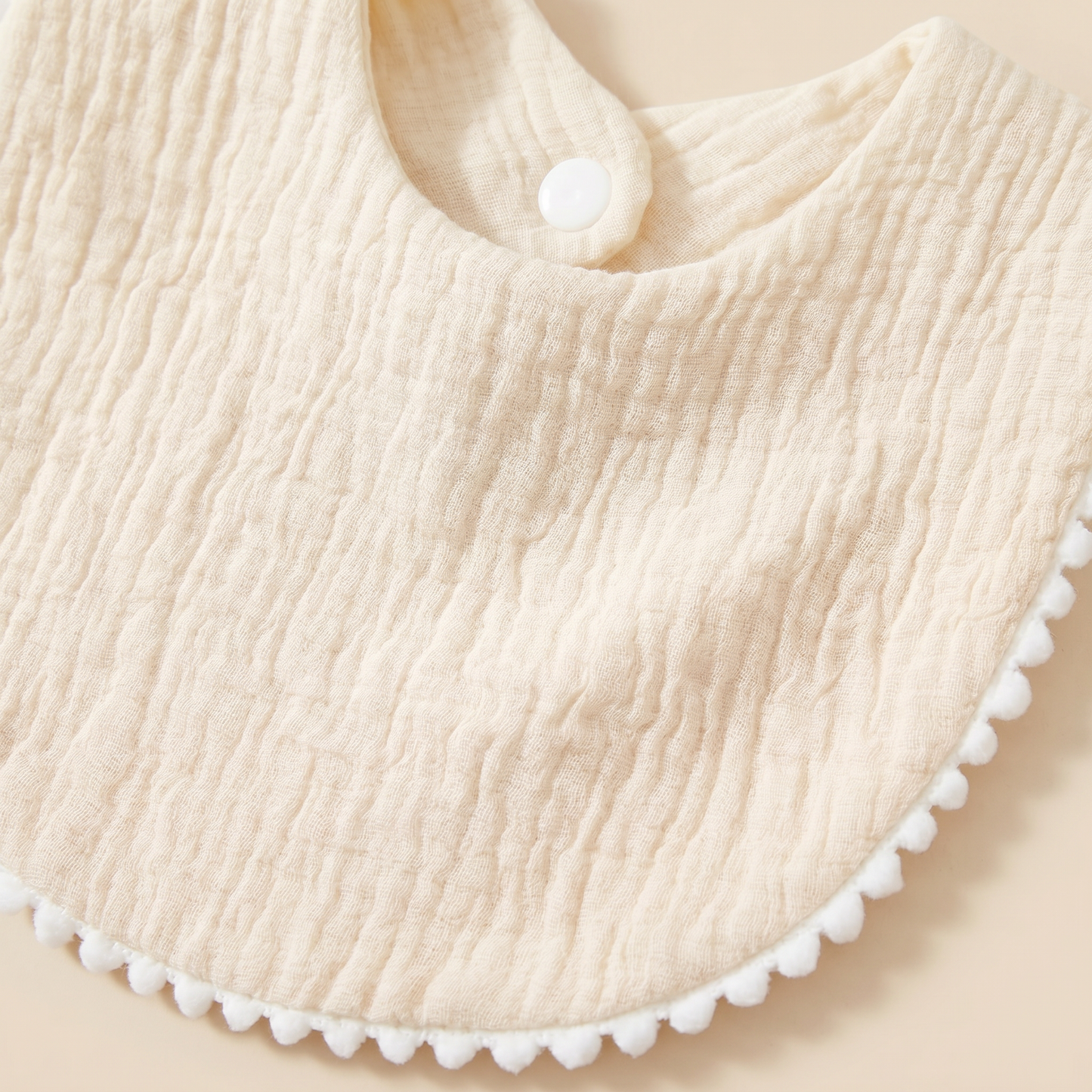 Organic Cotton Baby Bib - Ivory