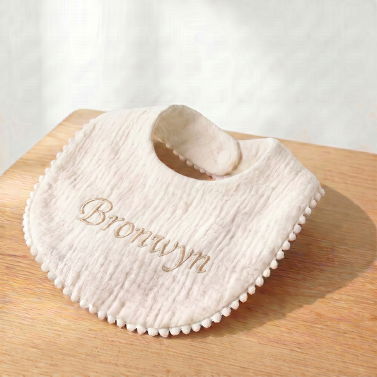 Organic Cotton Baby Bib - Ivory