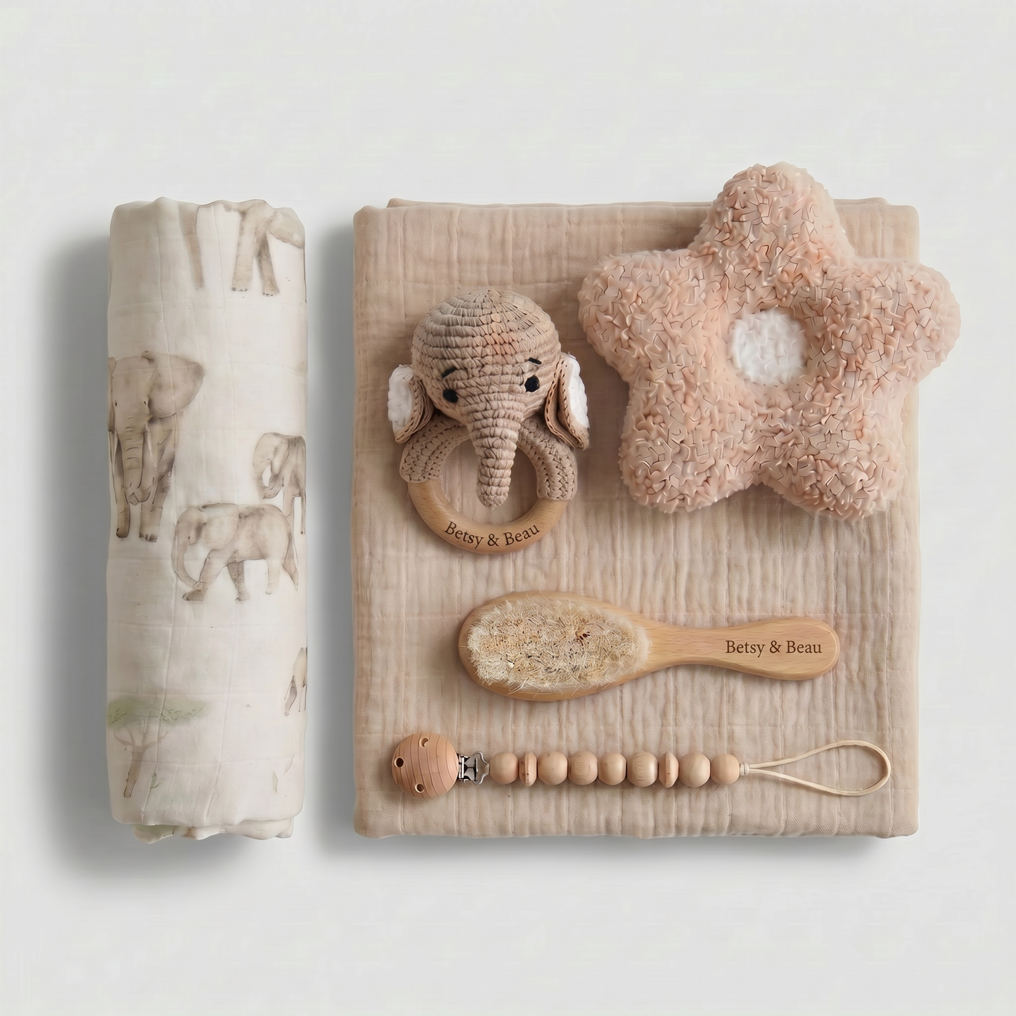 Personalised Elephant Dreams Newborn Gift Set - Luxury Baby Box