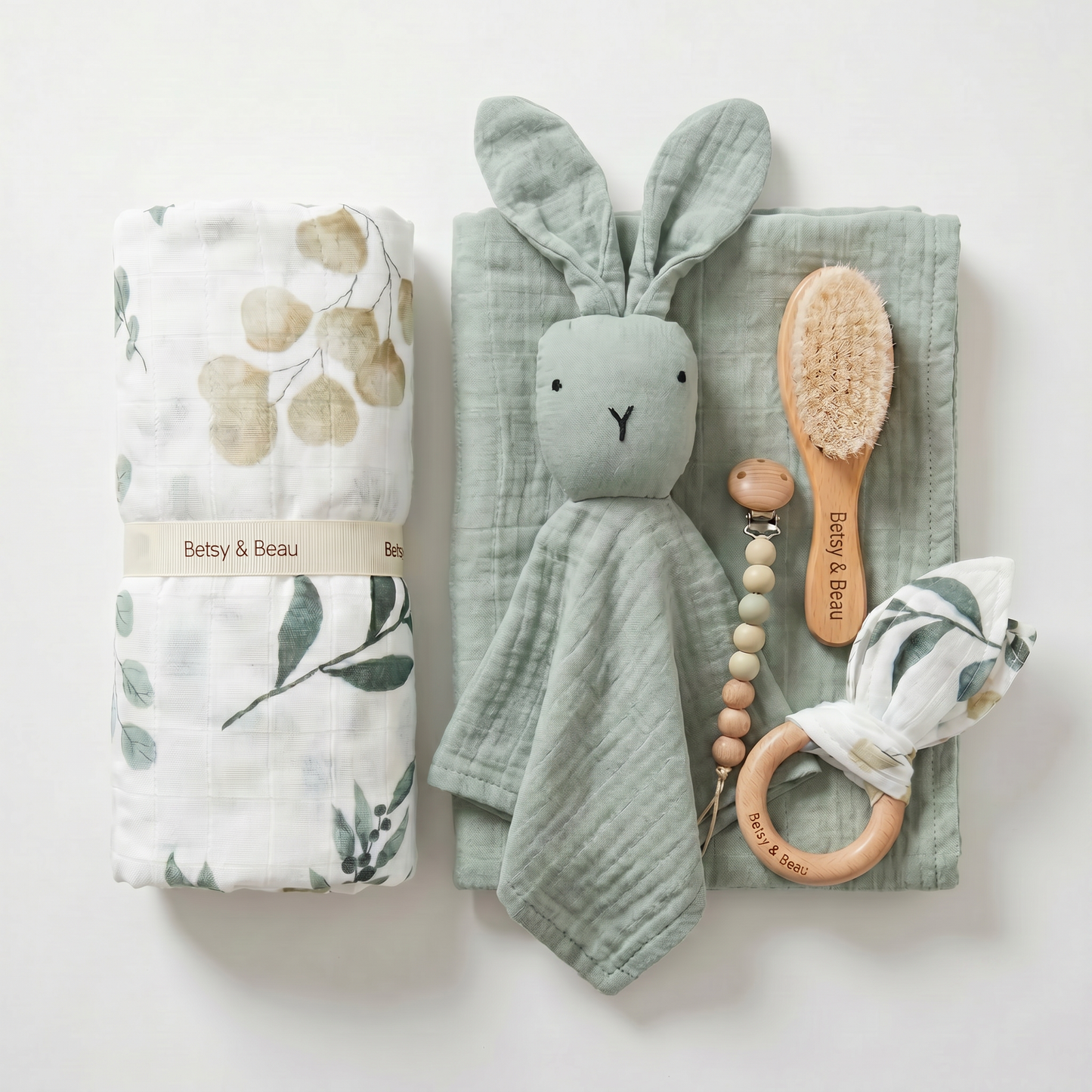 Personalised Eucalyptus Dreams Newborn Gift Set - Luxury Baby Box