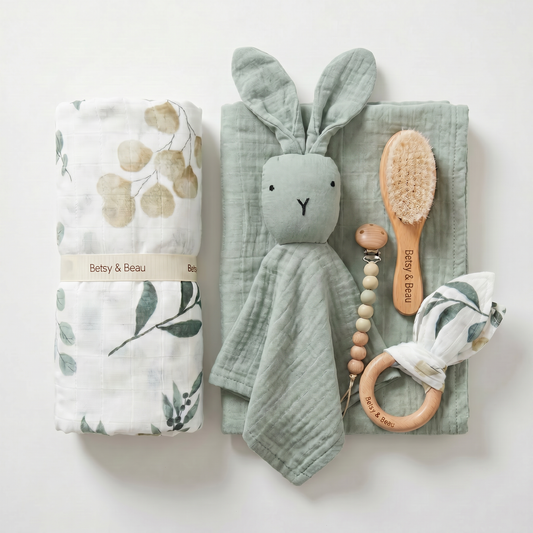 Personalised Eucalyptus Dreams Newborn Gift Set - Luxury Baby Box