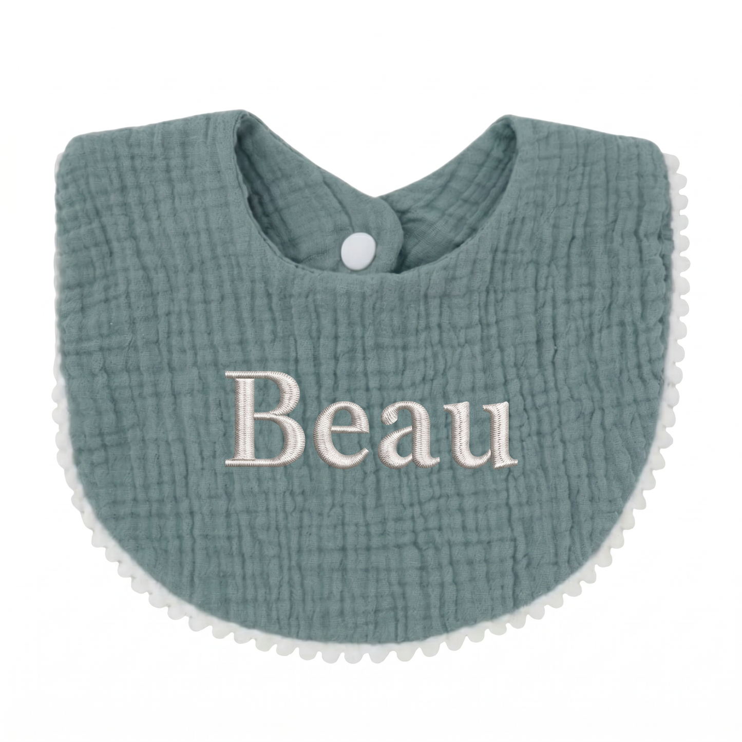 Organic Cotton Baby Bib - Ocean Sage