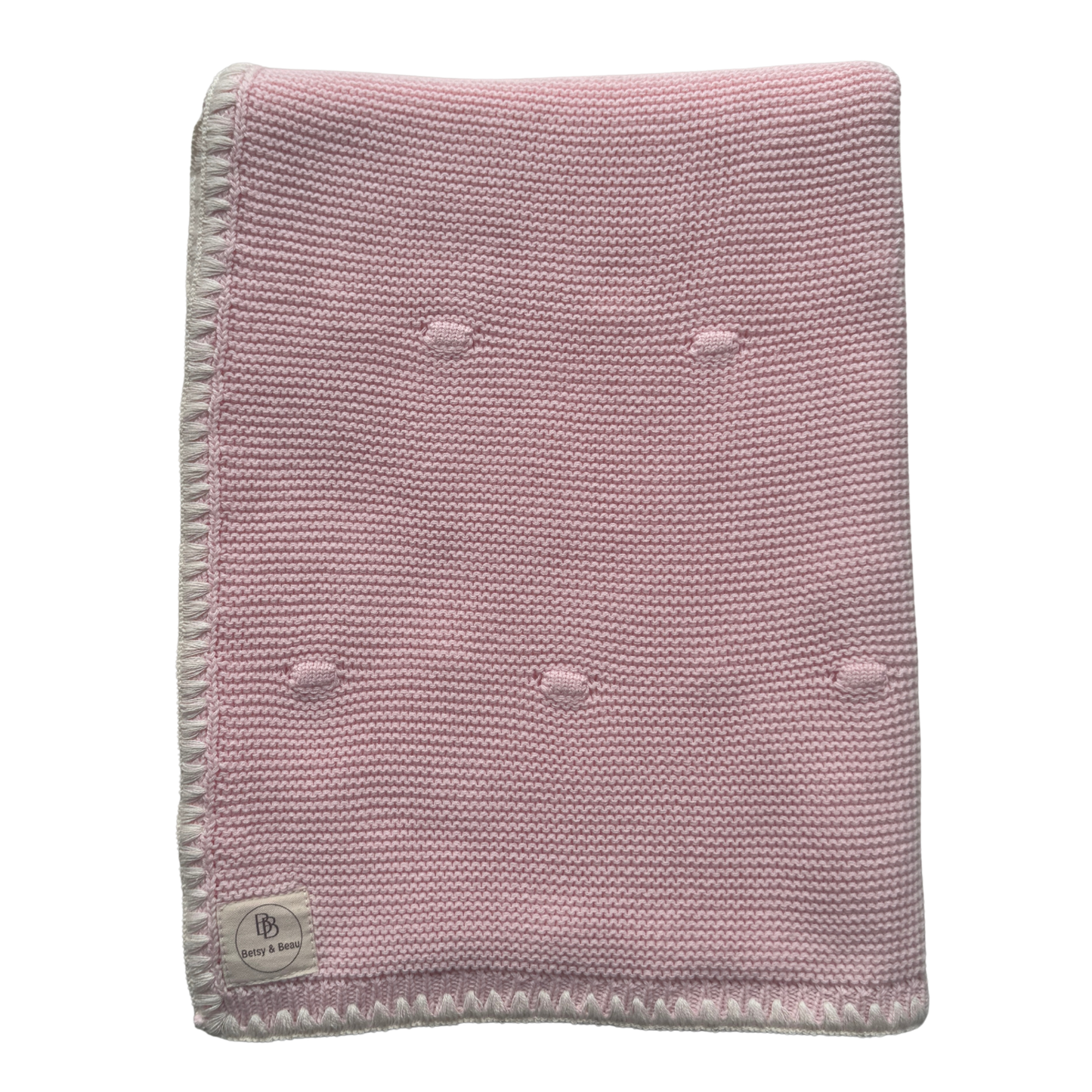 Ramona - Organic Cotton Knitted Blanket - Peony