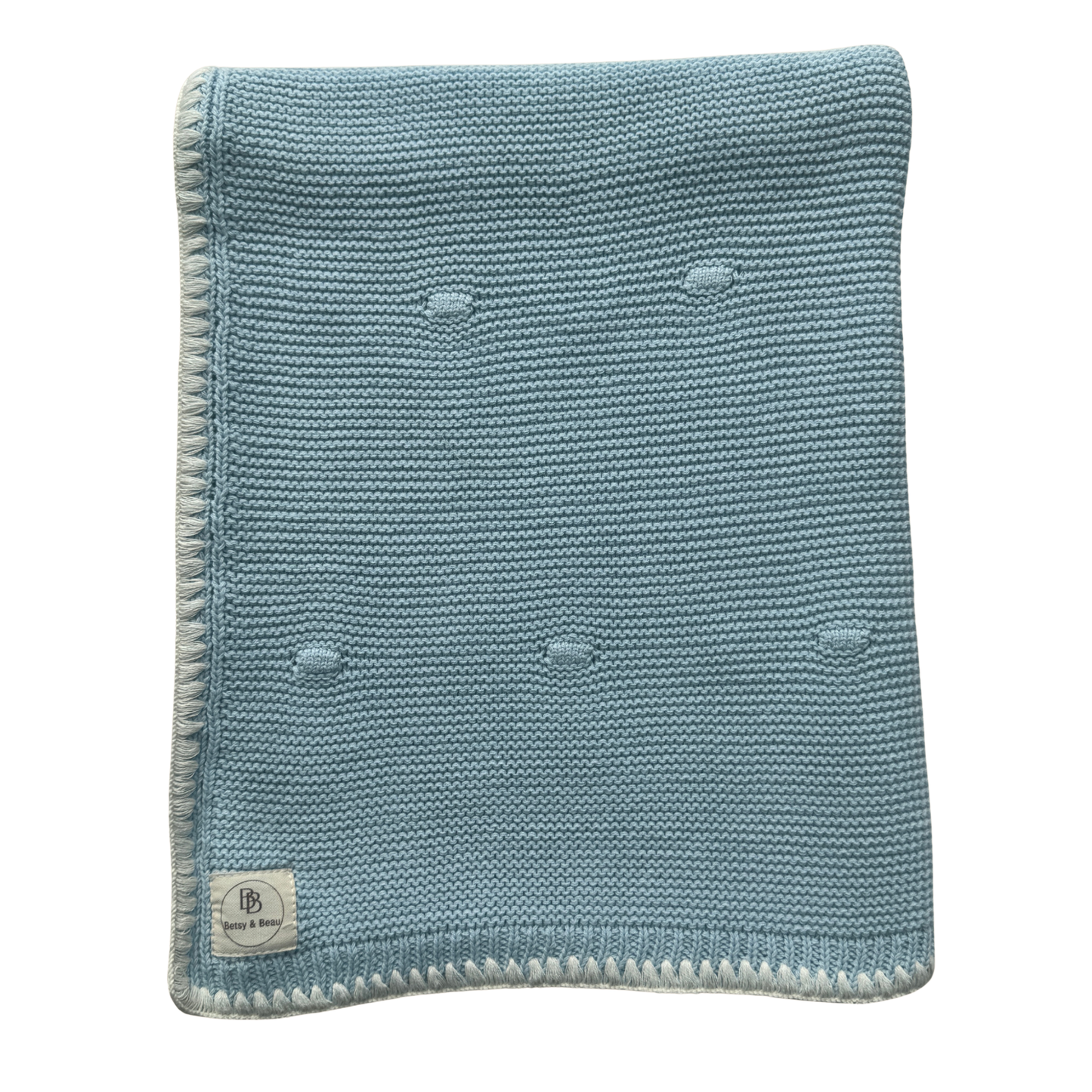 Ramona - Organic Cotton Knitted Blanket - Ocean