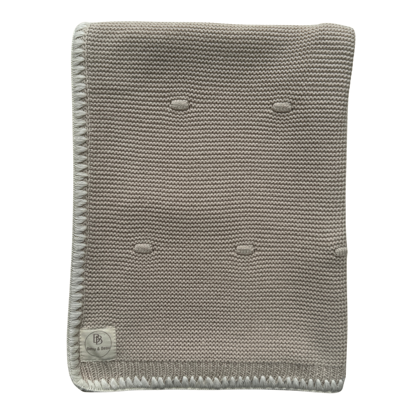 Ramona - Organic Cotton Knitted Blanket - Wheat
