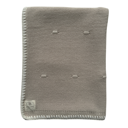 Ramona - Organic Cotton Knitted Blanket - Wheat